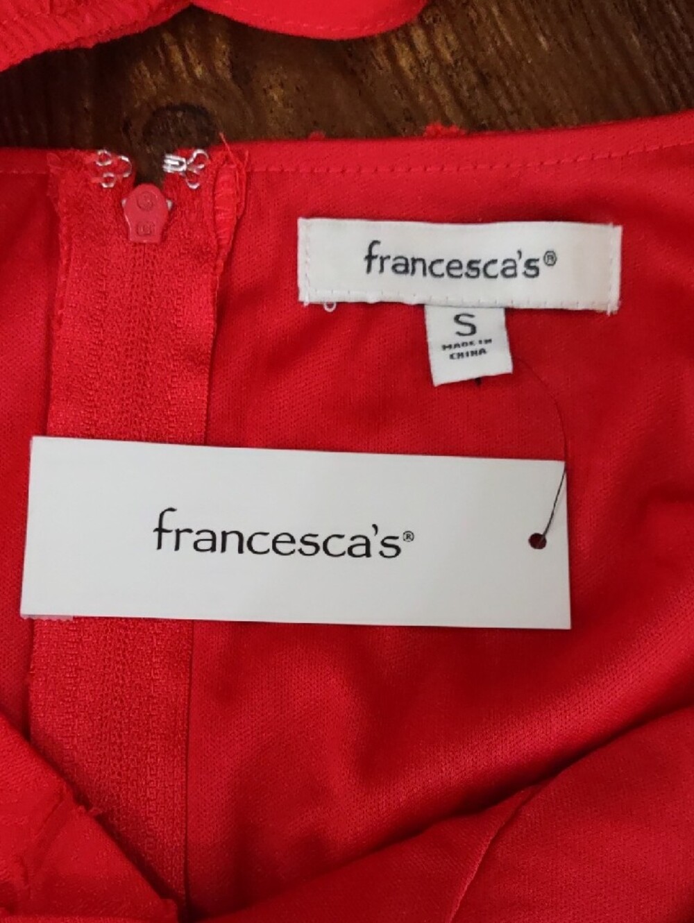 Francesca's Collections Red Long-Sleeve Ruffle Mini Dress - Picture 8 of 12